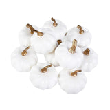 Maxbell 10 Pieces White Artificial Pumpkins Fun for Halloween Fireplace Thanksgiving