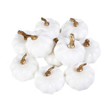 Maxbell 10 Pieces White Artificial Pumpkins Fun for Halloween Fireplace Thanksgiving