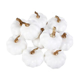 Maxbell 10 Pieces White Artificial Pumpkins Fun for Halloween Fireplace Thanksgiving