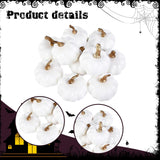 Maxbell 10 Pieces White Artificial Pumpkins Fun for Halloween Fireplace Thanksgiving