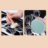 Maxbell Rubber Brayer Roller Handheld Printing Roller for Scrapbooking Engraving Ink