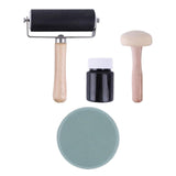 Maxbell Rubber Brayer Roller Handheld Printing Roller for Scrapbooking Engraving Ink