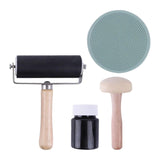 Maxbell Rubber Brayer Roller Handheld Printing Roller for Scrapbooking Engraving Ink