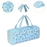 Maxbell Yarn Storage Organizer with Handle Crochet Bag for Yarn Skeins Crochet Hooks Blue Bee