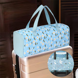 Maxbell Yarn Storage Organizer with Handle Crochet Bag for Yarn Skeins Crochet Hooks Blue Bee