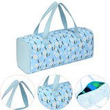 Maxbell Yarn Storage Organizer with Handle Crochet Bag for Yarn Skeins Crochet Hooks Blue Bee
