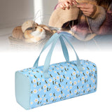 Maxbell Yarn Storage Organizer with Handle Crochet Bag for Yarn Skeins Crochet Hooks Blue Bee