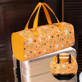 Maxbell Yarn Storage Organizer with Handle Crochet Bag for Yarn Skeins Crochet Hooks Hazelnut Dragonfly
