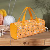Maxbell Yarn Storage Organizer with Handle Crochet Bag for Yarn Skeins Crochet Hooks Hazelnut Dragonfly