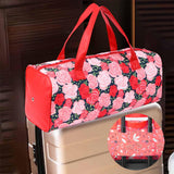Maxbell Yarn Storage Organizer with Handle Crochet Bag for Yarn Skeins Crochet Hooks Rose Garden