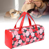 Maxbell Yarn Storage Organizer with Handle Crochet Bag for Yarn Skeins Crochet Hooks Rose Garden