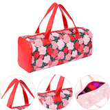 Maxbell Yarn Storage Organizer with Handle Crochet Bag for Yarn Skeins Crochet Hooks Rose Garden