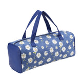 Maxbell Yarn Storage Organizer with Handle Crochet Bag for Yarn Skeins Crochet Hooks Blue Flower