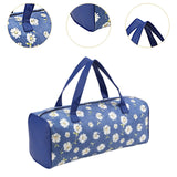 Maxbell Yarn Storage Organizer with Handle Crochet Bag for Yarn Skeins Crochet Hooks Blue Flower