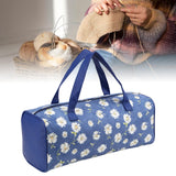Maxbell Yarn Storage Organizer with Handle Crochet Bag for Yarn Skeins Crochet Hooks Blue Flower