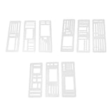 Maxbell 3 Pieces Journal Stencils Planner Stamps Notebook Lines Handmade Lightweight Style A