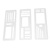 Maxbell 3 Pieces Journal Stencils Planner Stamps Notebook Lines Handmade Lightweight Style A