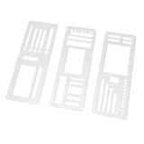 Maxbell 3 Pieces Journal Stencils Planner Stamps Notebook Lines Handmade Lightweight Style A