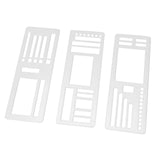 Maxbell 3 Pieces Journal Stencils Planner Stamps Notebook Lines Handmade Lightweight Style A