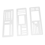 Maxbell 3 Pieces Journal Stencils Planner Stamps Notebook Lines Handmade Lightweight Style A