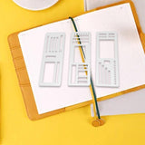 Maxbell 3 Pieces Journal Stencils Planner Stamps Notebook Lines Handmade Lightweight Style A