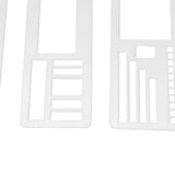 Maxbell 3 Pieces Journal Stencils Planner Stamps Notebook Lines Handmade Lightweight Style A