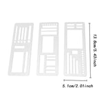 Maxbell 3 Pieces Journal Stencils Planner Stamps Notebook Lines Handmade Lightweight Style A