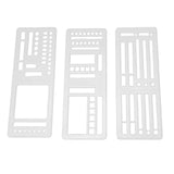 Maxbell 3 Pieces Journal Stencils Planner Stamps Notebook Lines Handmade Lightweight Style B