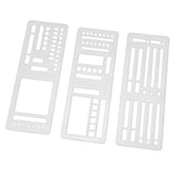 Maxbell 3 Pieces Journal Stencils Planner Stamps Notebook Lines Handmade Lightweight Style B