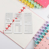 Maxbell 3 Pieces Journal Stencils Planner Stamps Notebook Lines Handmade Lightweight Style B