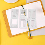 Maxbell 3 Pieces Journal Stencils Planner Stamps Notebook Lines Handmade Lightweight Style B
