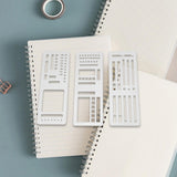 Maxbell 3 Pieces Journal Stencils Planner Stamps Notebook Lines Handmade Lightweight Style B