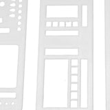 Maxbell 3 Pieces Journal Stencils Planner Stamps Notebook Lines Handmade Lightweight Style B