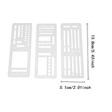 Maxbell 3 Pieces Journal Stencils Planner Stamps Notebook Lines Handmade Lightweight Style B