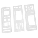 Maxbell 3 Pieces Journal Stencils Planner Stamps Notebook Lines Handmade Lightweight Style C