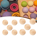 Maxbell 5x Wood Balls Decorative Wood Craft Balls Jewelry Making Smooth Wooden Balls Diameter 6.5cm