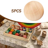 Maxbell 5x Wood Balls Decorative Wood Craft Balls Jewelry Making Smooth Wooden Balls Diameter 7.5cm