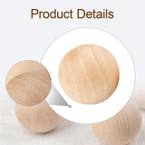 Maxbell 5x Wood Balls Decorative Wood Craft Balls Jewelry Making Smooth Wooden Balls Diameter 7.5cm