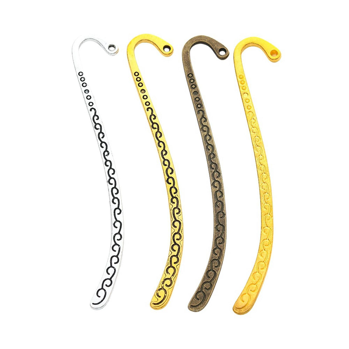60 Pieces Bookmark Findings Clip with Hanging Holes for Scrapbooking Gifting