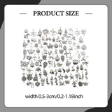 200x Charms Alloy Jewelry Pendants for Necklace Earrings Clothing Decoration Style B