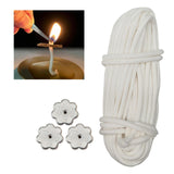 Braided Wick String with Tabs 10M Length Easy to Cut Unscented Candle Making 6mm 10m