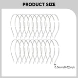 Metal Hair Hoop Blank Headband Base for Hair Bow Photo Props Fascinators Hat silver