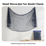 Rope Decorative Net Handwoven Nautical Design Rope Net Rustic Photo Display Wall Grid for Homeowners, DIY Enthusiasts, Playroom, Kids' Room, Cafes Beige 2MM 2*1.5m