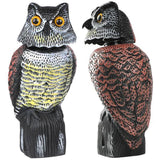 Maxbell 2x Fake Owl Outdoor Pest Bird Squirrels Pest Repellent for Keep Birds Away