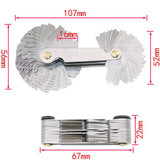 Maxbell 55 Deg Imperial+60 Metric Thread Pitch Gauge Measure Screw 58 Pieces - Aladdin Shoppers