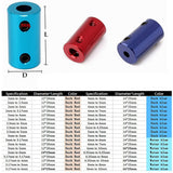 Maxbell 2Pcs Flexible Shaft Coupling Rigid Coupler Motor Connector 6.35-8mm + 8-8mm