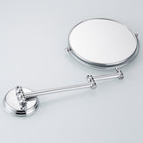 Maxbell Maxbell Easy Install Bathroom Wall Mounted Round Base Design Magnifying Dual Side Adjustable Makeup Beauty Mirror Chrome