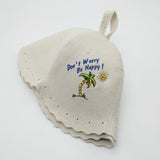 3Pcs Wool Hat for Sauna Banya Bath House Head Protection Embroidered Unisex