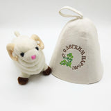 3Pcs Wool Hat for Sauna Banya Bath House Head Protection Embroidered Unisex