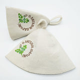 3Pcs Wool Hat for Sauna Banya Bath House Head Protection Embroidered Unisex